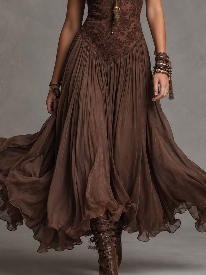 Rosella | Bohemian Corset Maxi Dress