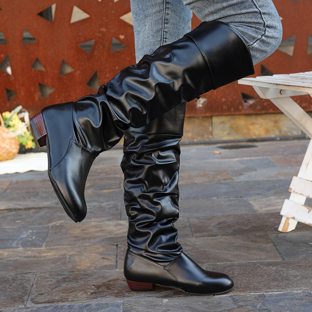 Evelyn | Slouch Knee-High Boots