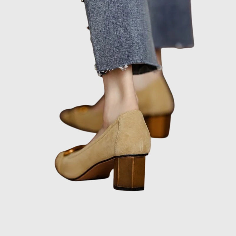 Margery | Refined Block-Heel Pumps