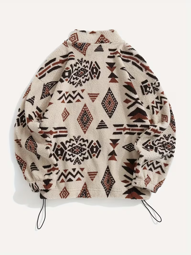 Ainsley | Patterned Zip Bomber Jacket