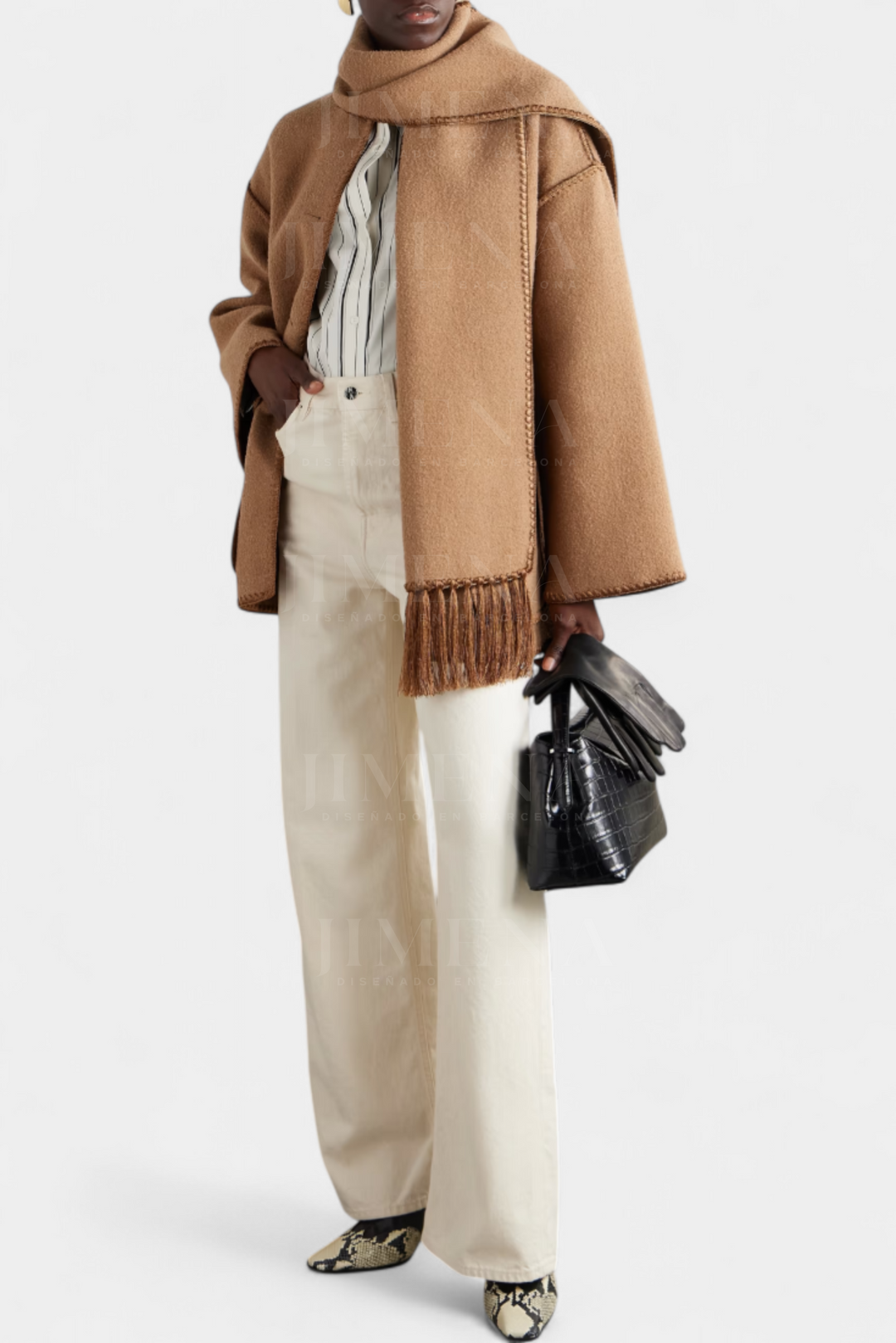 Solene | Scarf-Collar Wrap Coat