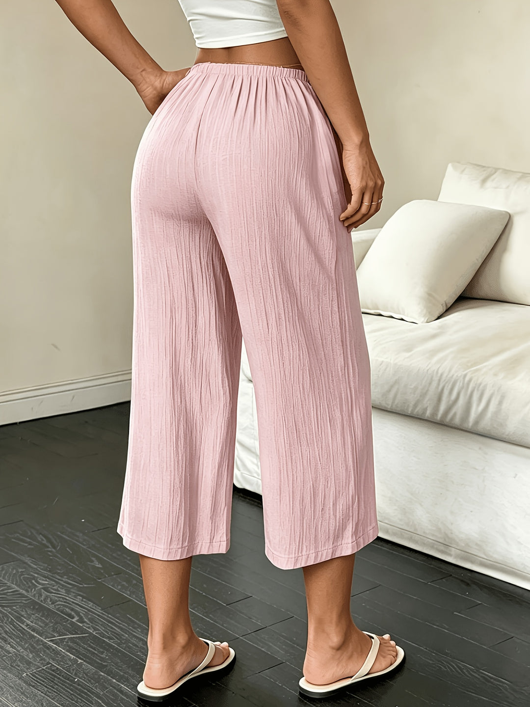 Noelle | Women's Wide-Leg Capri Trousers