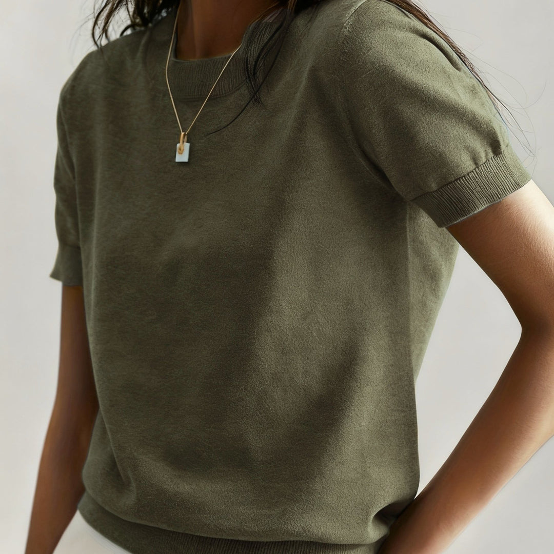 Margot | Refined Short-Sleeve Knit Top