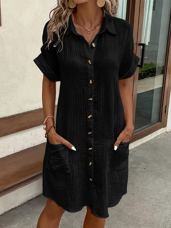 Estelle | Relaxed Button-Front Shirt Dress