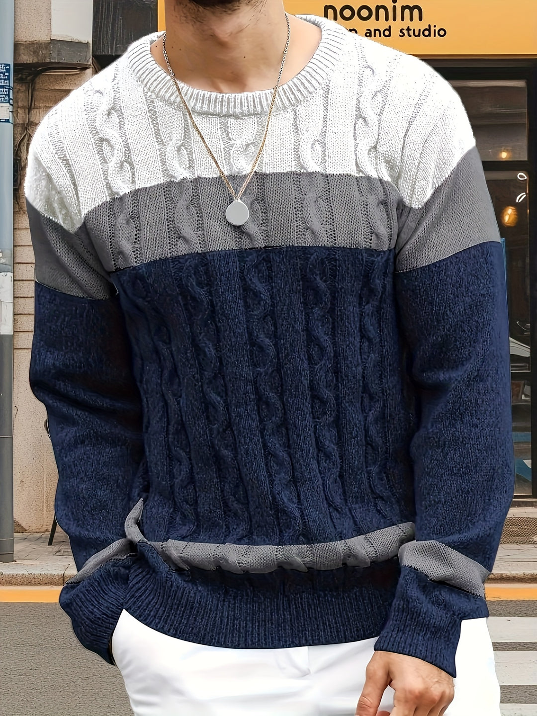 Everett | Textured Colorblock Sweater