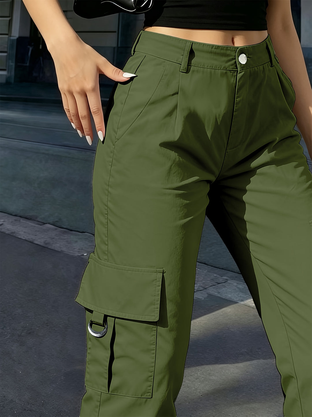 Sabine | High-Waisted Cargo Pants