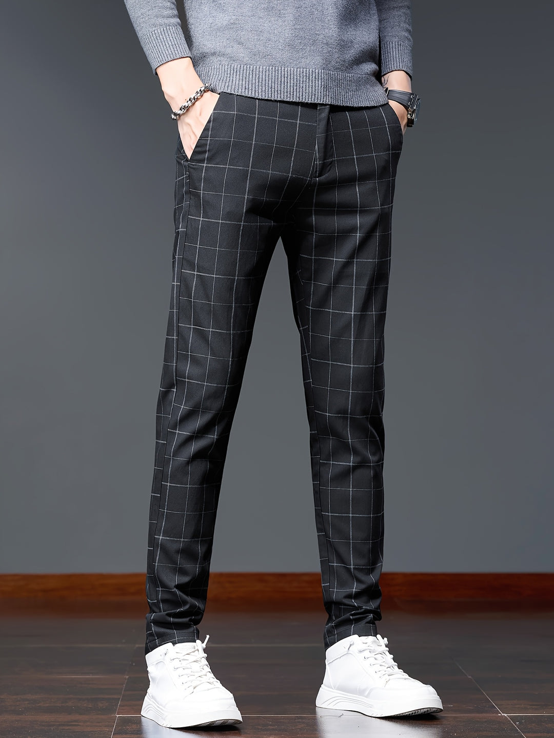 Hugh | Refined Checkered Trousers
