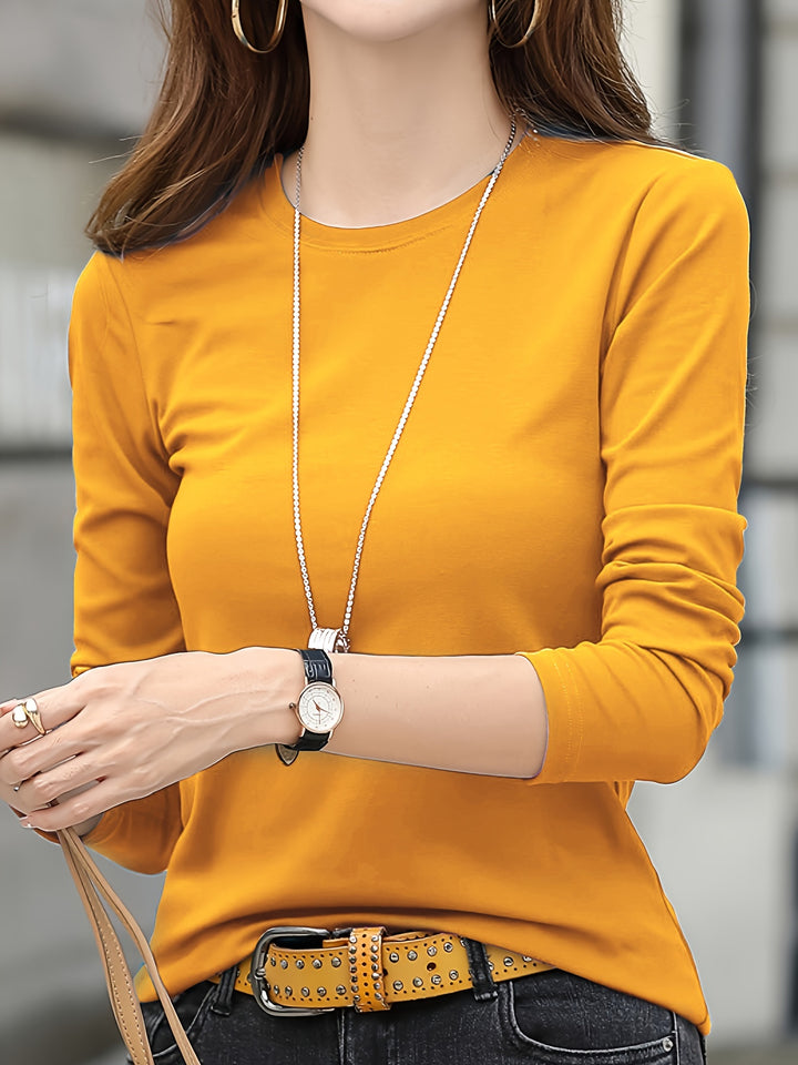 Elaine | Refined Crew Neck Top