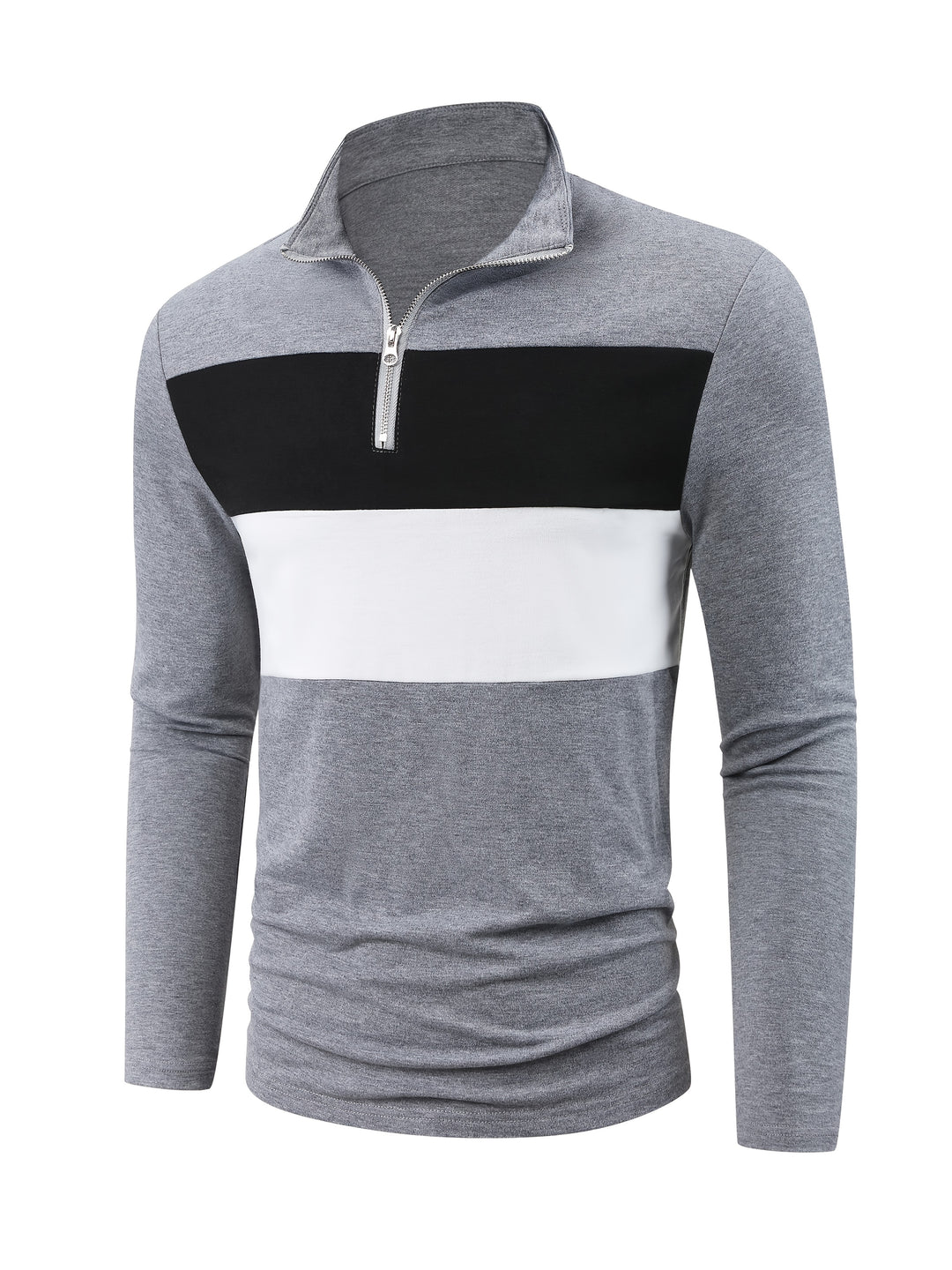 Spencer | Color-Block Quarter-Zip Polo Shirt