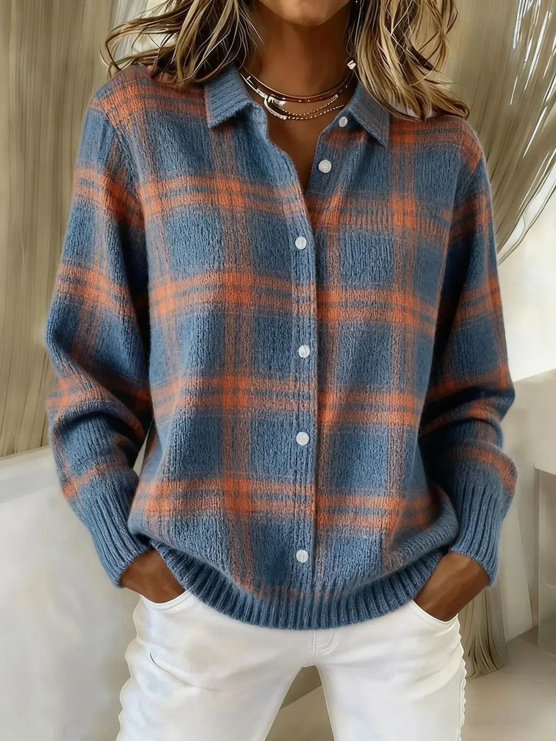 Verity | Checked Button Cardigan