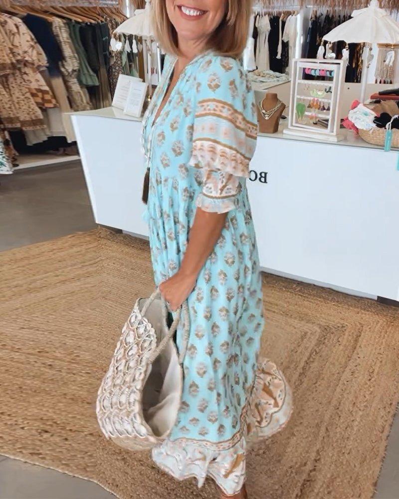 Bianca | Breezy Floral V-Neck Dress