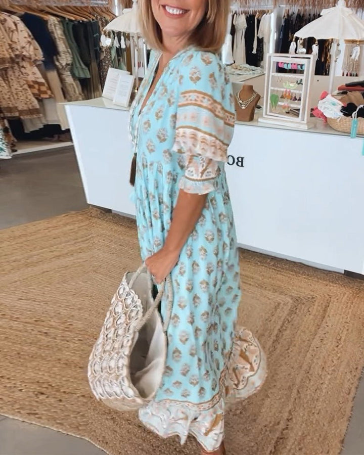 Bianca | Breezy Floral V-Neck Dress