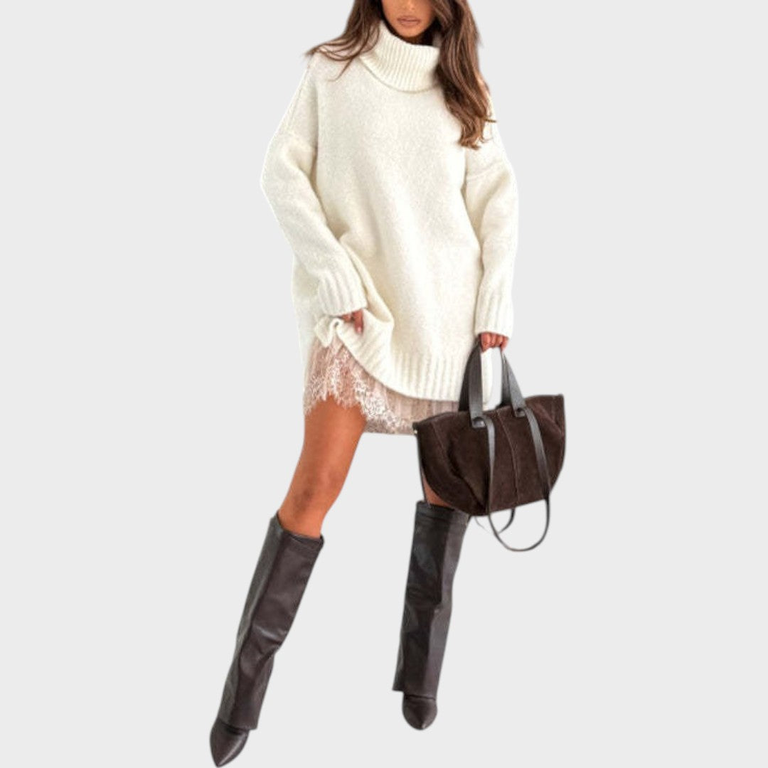 Marilyn | Relaxed Turtleneck Sweater Dress