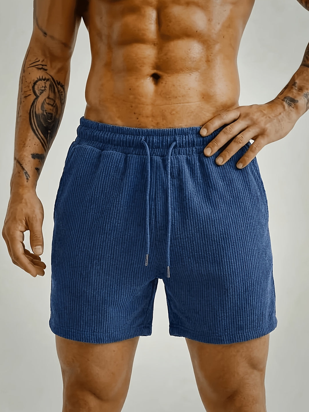 Hendrix | Men's Corduroy Textured Jogger Shorts