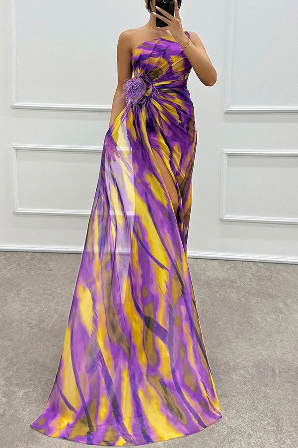 Celia | One-Shoulder Draped Evening Gown