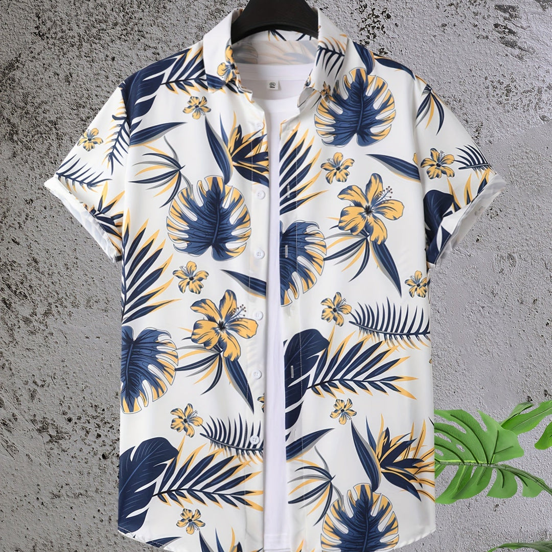 Kingston | Men's Tropical Print Short Sleeve Shirt