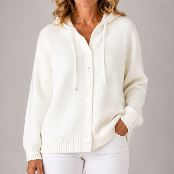 Lucinda | Cozy Hooded Button Cardigan