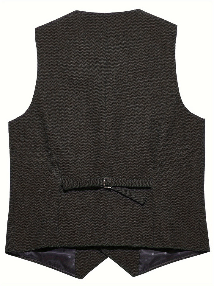 Archer | Herringbone Tailored Waistcoat