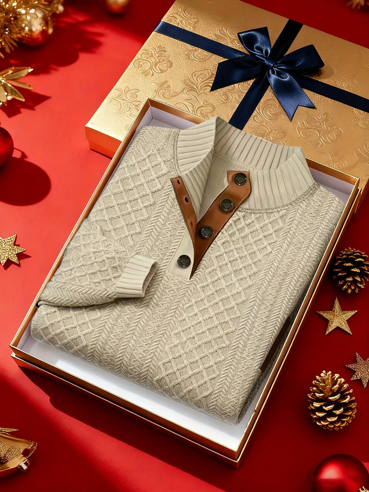 Barnaby | Textured Stand-Collar Sweater