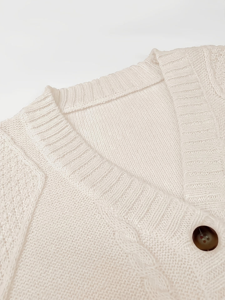 Estelle | Cable-Knit Button Cardigan