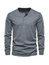 Seth | Men's Long Sleeve Cotton Henley