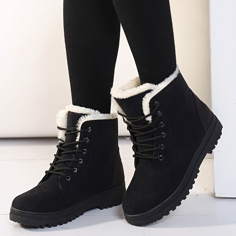 Isla | Cozy Lace-Up Winter Ankle Boots