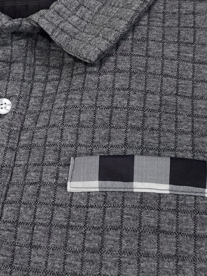 Hollis | Textured Long-Sleeve Polo Shirt