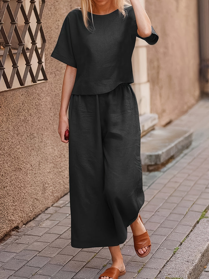 Coralie | Relaxed Wide-Leg Two-Piece Set