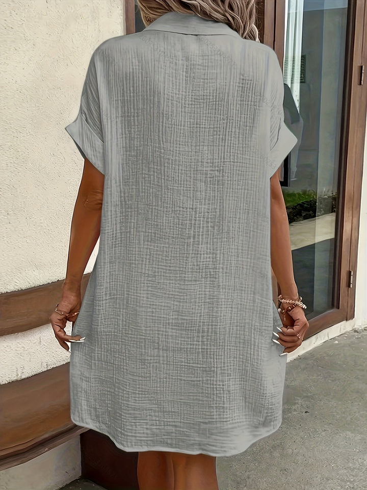 Estelle | Relaxed Button-Front Shirt Dress