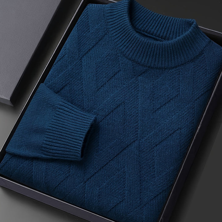 Elliot | Textured Mock-Neck Sweater