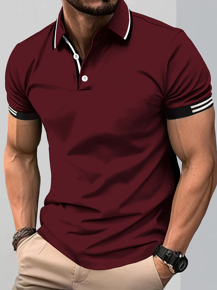 Shane | Men's Contrast Tipped Pique Polo Shirt