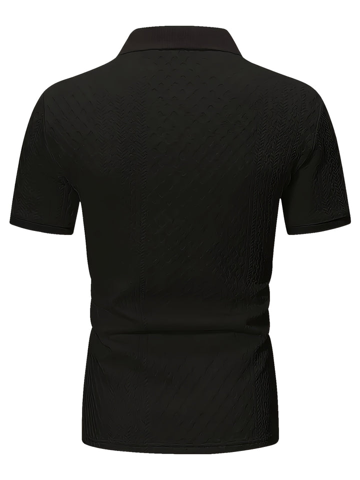 Elias | Textured Short-Sleeve Polo Shirt