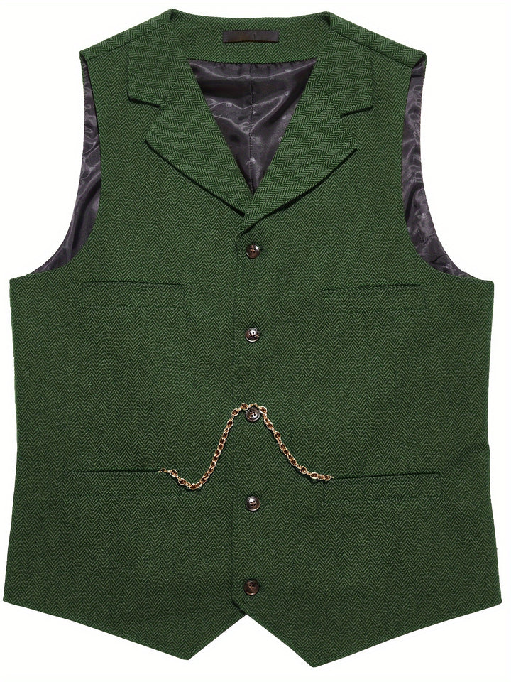 Archer | Herringbone Tailored Waistcoat