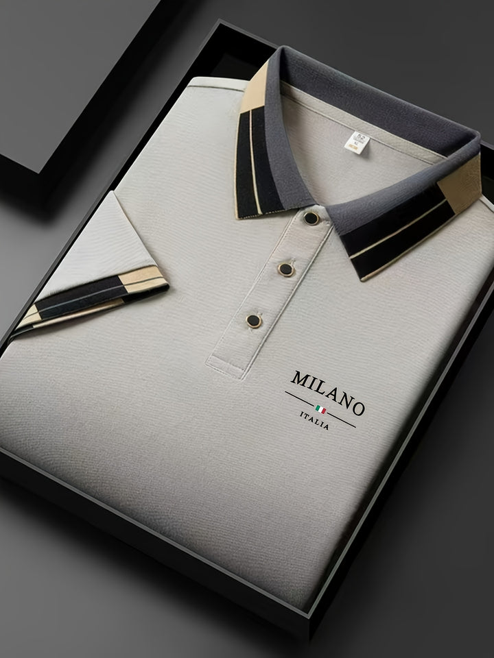Alessio | Men's Contrast-Tipped Collar Polo