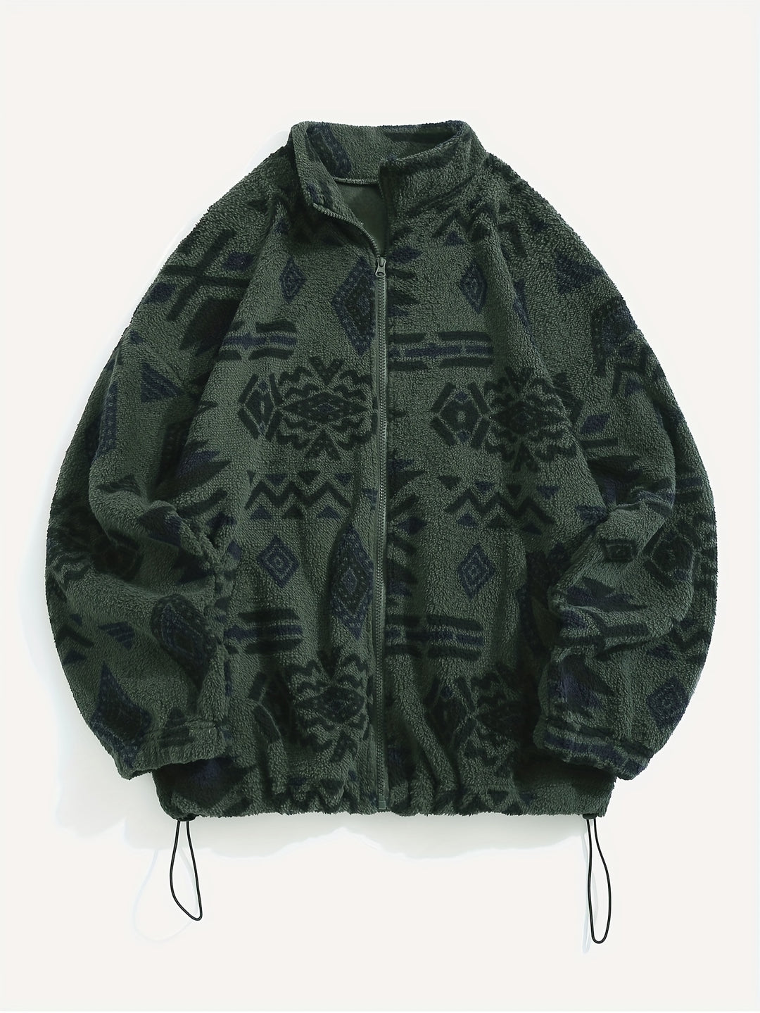 Juno | Patterned Plush Zip-Up Jacket