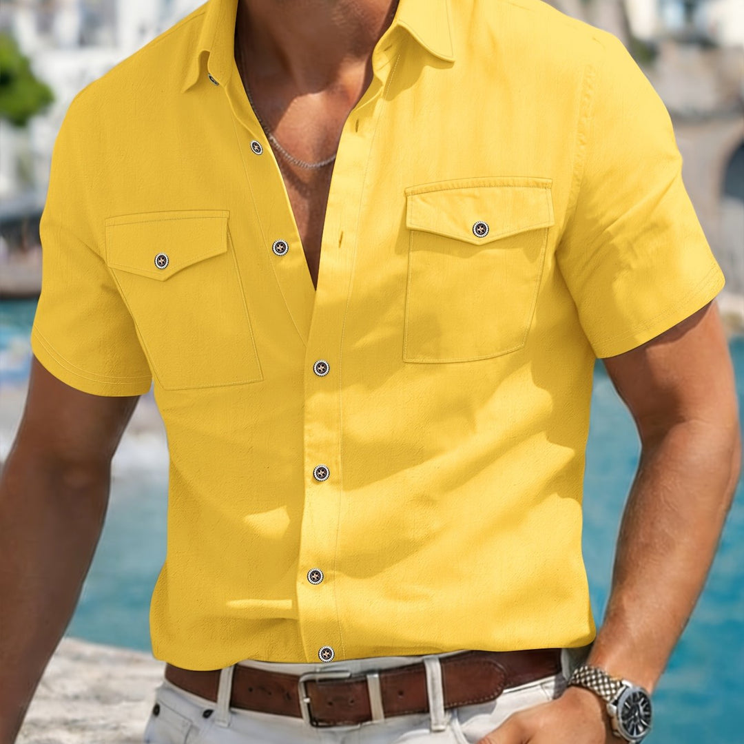 Noah | Men's Linen Short Sleeve Shirt