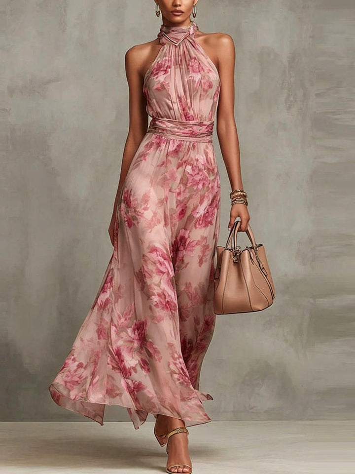 Nadine | Floral Halter Maxi Dress