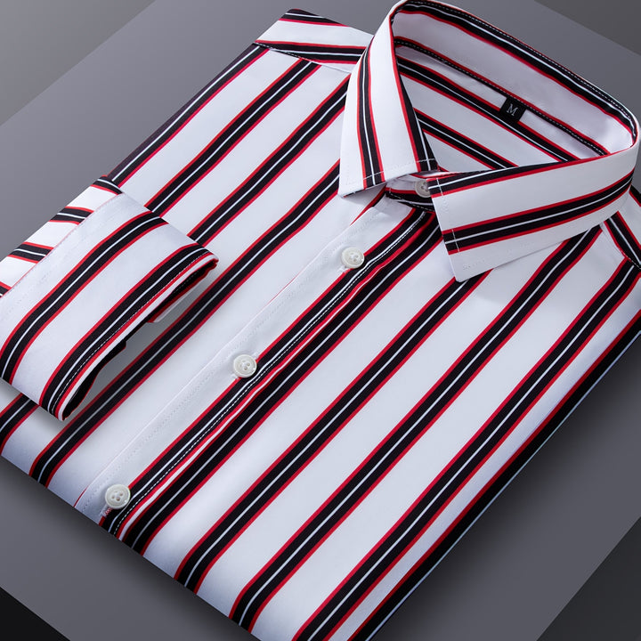 Vaughn | Men's Stretch Striped Long Sleeve Shirt