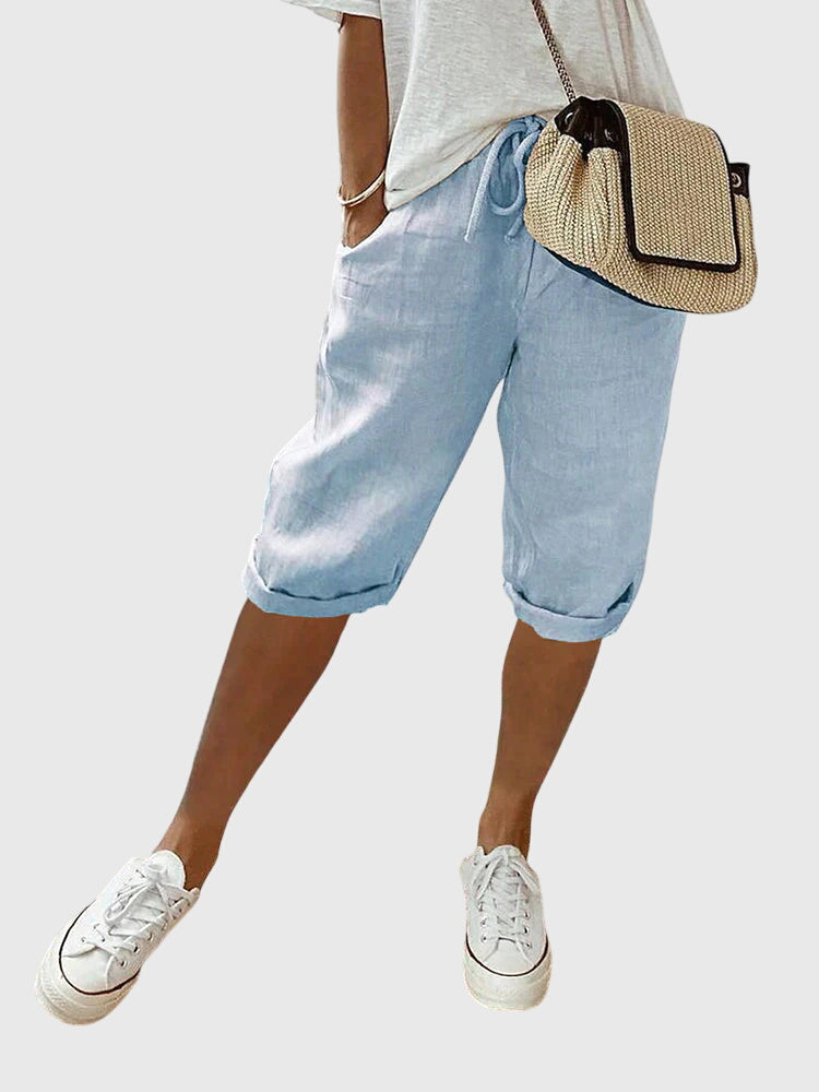 Denise | Relaxed Drawstring Capri Pants