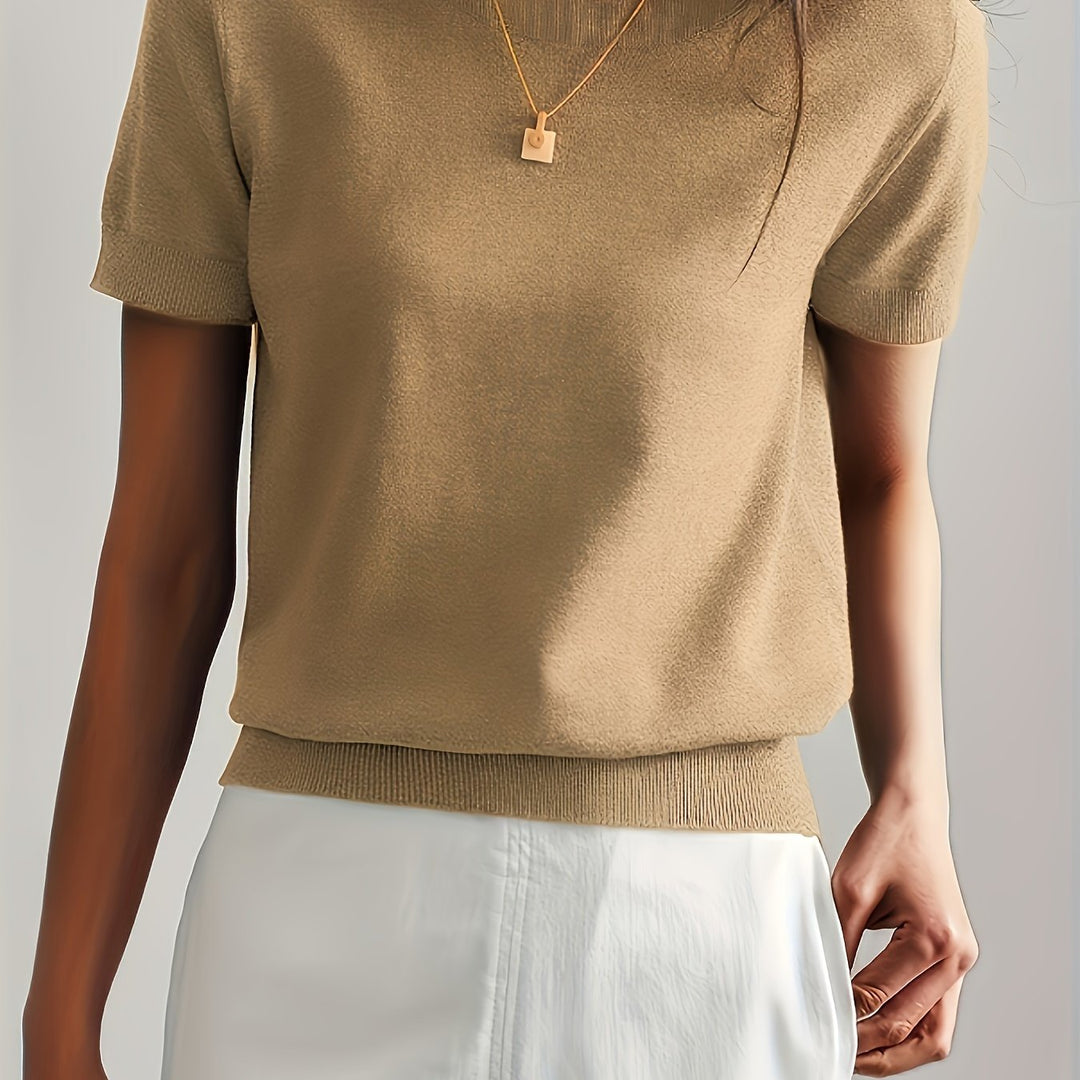 Margot | Refined Short-Sleeve Knit Top