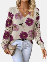 Marlisa | Floral Openwork Sweater