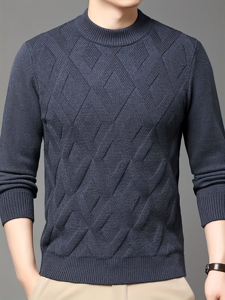 Elliot | Textured Mock-Neck Sweater