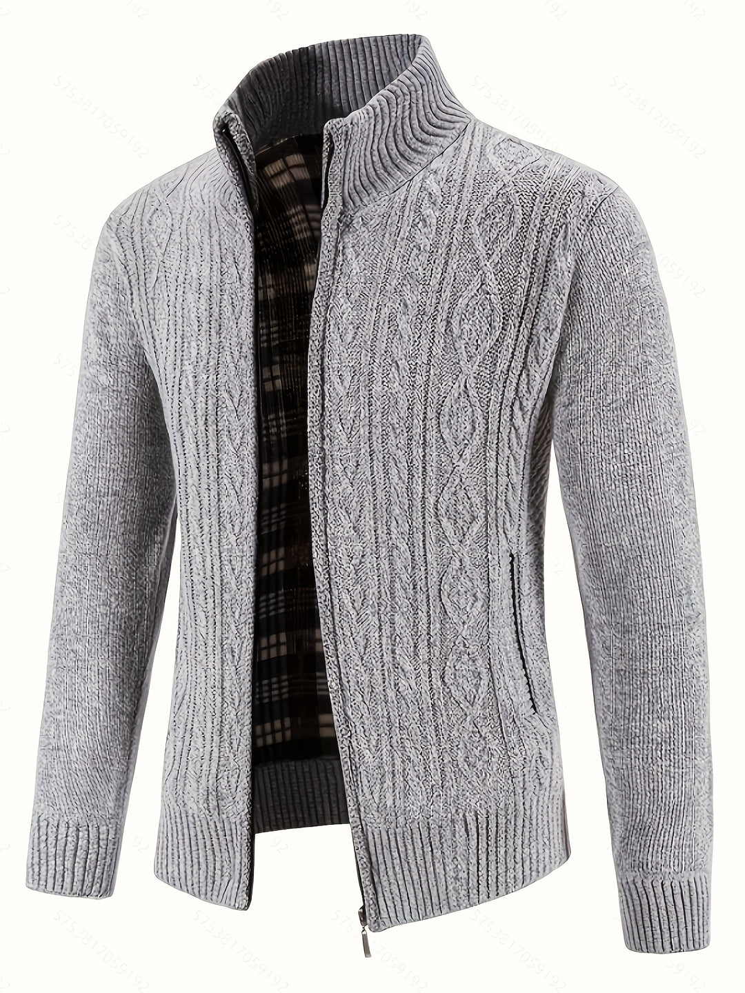 Rupert | Cable-Knit Stand-Collar Cardigan