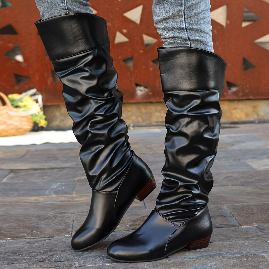 Evelyn | Slouch Knee-High Boots