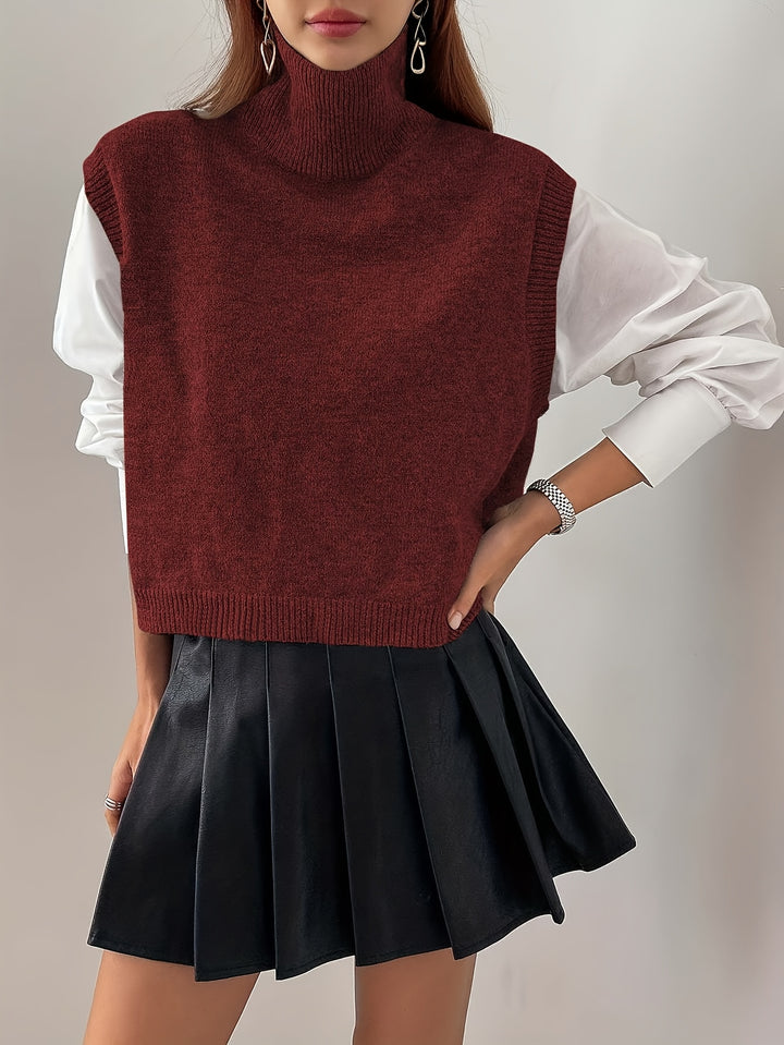 Elspeth | Elegant High-Neck Sweater Vest