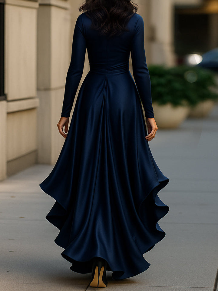 Lorraine | Draped Ruffle Maxi Dress