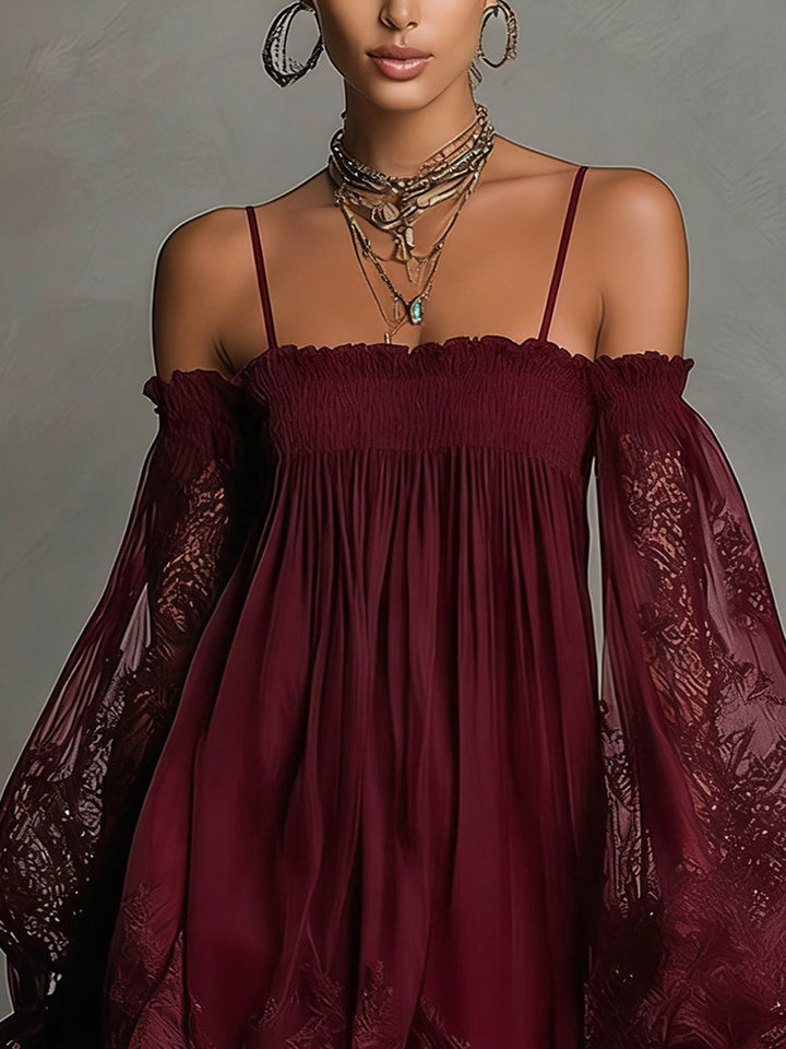 Celia | Off-Shoulder Lace Mini Dress