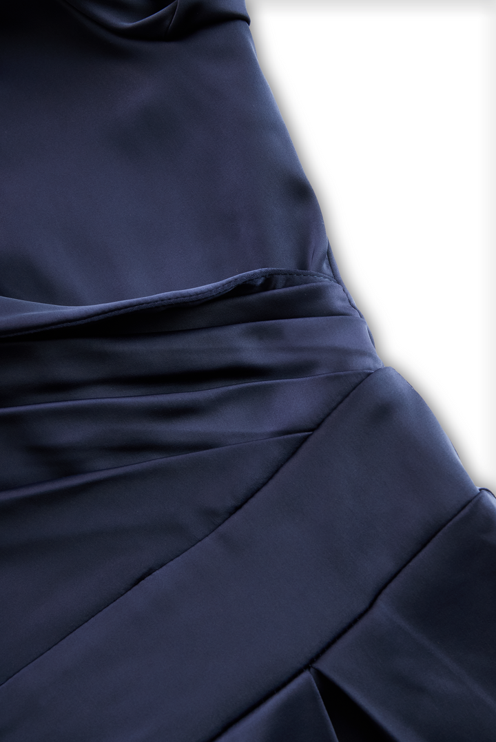 Wren | Shawl Collar A-Line Midi Dress
