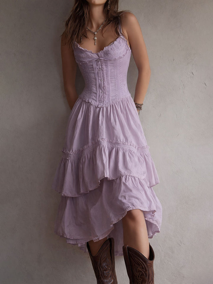 Juliette | Tiered Corset Midi Dress