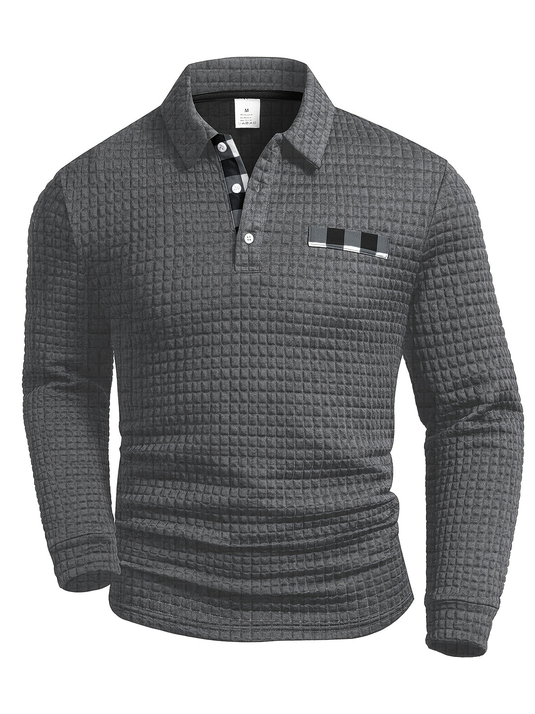 Hollis | Textured Long-Sleeve Polo Shirt